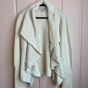 Knox Rose Ivory Drape Cardigan